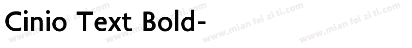Cinio Text Bold字体转换